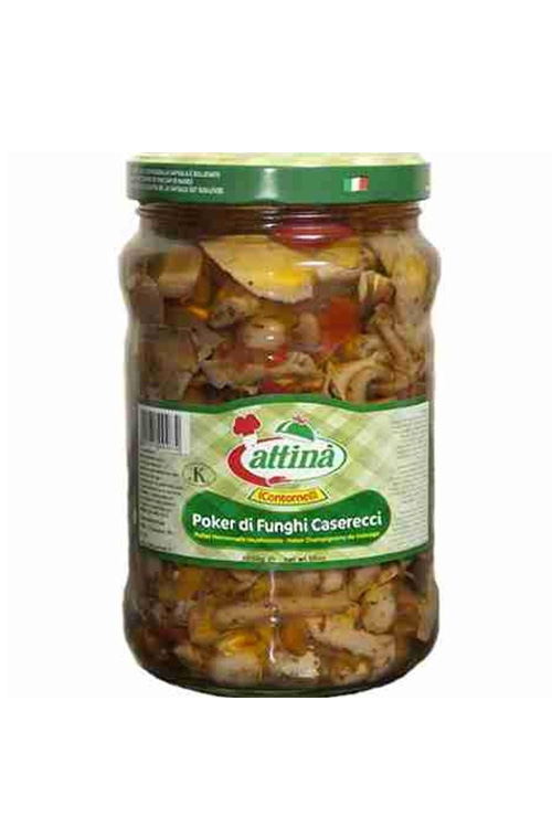 POKER DI FUNGHI CASARECCI IN OLIO ATTINA'